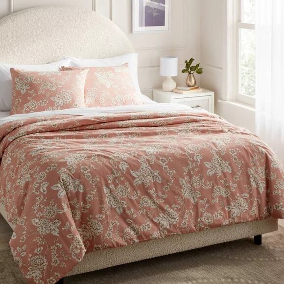 Threshold Pink Floral Duvet Cover Set - Picture 2 of 5